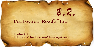 Bellovics Rozália névjegykártya