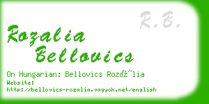 rozalia bellovics business card